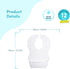 Convenient Disposable Pocket Bibs (Pack of 12) - Perfect for BLW, Restaurants, Traveling, Vacation and On-The-Go Feeding, Mess-Free Mealtimes, Tra...