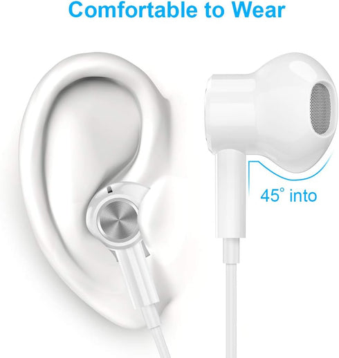 3.5mm Earbuds Noise Canceling Headphone with Microphone Magnetic in-Ear Wired Jack Earphone for Google Pixel 4a 3a 5a Samsung A15 S10 S10e S9 Gala...
