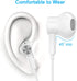3.5mm Earbuds Noise Canceling Headphone with Microphone Magnetic in-Ear Wired Jack Earphone for Google Pixel 4a 3a 5a Samsung A15 S10 S10e S9 Gala...