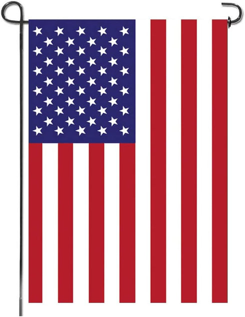 American Garden Flag USA Garden Flag Yard American Flag Thick Weatherproof Burlap US Stars and Stripes Patriotic US Garden Flag Decor for Outdoor ...