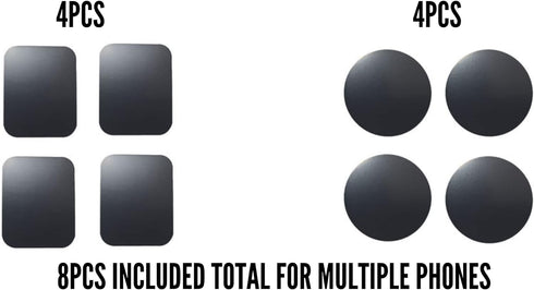 Phone Holder Car 8 Pack Metal Plate with 3M Adhesive Sticker Universal for Car Magnetic Phone Mount......
