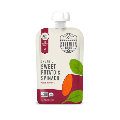 Serenity Kids 6+ Months USDA Organic Veggie Puree Baby Food Pouches | No Sugary Fruits or Added Sugar | Allergen Free | 3.5 Ounce BPA-Free Pouch |...