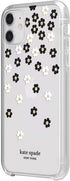 kate spade new york Protective Hardshell Case for iPhone 12 Mini - Scattered Flowers Black/White/Gold Gems/Clear/White Bumper...