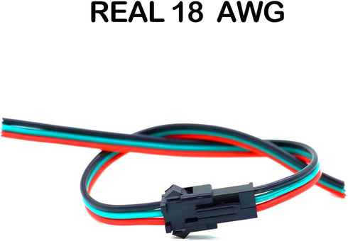 20 Pairs SM JST 3 PIN Wire Connector Cable for WS2812B WS2811 SK6812 LED Strip Lights, 15cm 18 AWG Male and Female without Soldering Light Control...