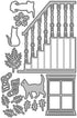 Window Stairs Dog Cat Metal Die Cuts, Window Stairs Dog Cat Cutting Dies Cut Stencils DIY Scrapbooking Cards Decorative Embossing Paper Dies for A...