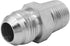 (2-PACK) 2404-10-08 Hydraulic Hose Adapter Fitting 5/8" Male JIC 37° Flare (7/8"-14UNF) × 1/2" Male (1/2"-14NPTF) SAE Straight Pipe Joints Tube Co...