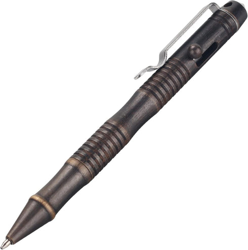 SMOOTHERPRO Solid Brass Bolt Action Pen Refillable Retractable Heavy Duty for Tremor Parkinson Arthritic Business Office Signature Writing EDC Gif...