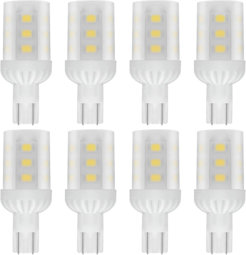 Cheopha 921 T5 T10 Wedge Base LED Light Bulb 12VAC/DC 3W Cool White 6000K 360-Degree for Outdoor Landscape Path Step Deck Light RV Camper Trailer ...