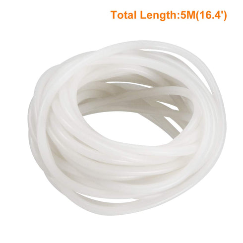 uxcell a16031400ux0193 8 mm x 10 mm Silicone Translucent Tube Water Air Pump Hose Pipe, 16' Long, 0.31" ID...
