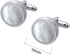 Mother of Pearl Silver Cufflinks for Men in Gift Box Round Handmade Cuff Links for Business Wedding Anniversary French Cuff Shirt...