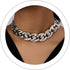 Chunky Gold Necklace for Women Punk Chunky Choker Necklaces Vintage Chunky Silver Necklace Cuban Chain Hip-hop Jewelry for Women Trendy...