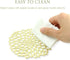 Sweet Elegance® Coasters Set of 6 Hollow PVC Coaster Cup Mats Thanksgiving Table Ornament Decorations for Home Festival (Gold Flowers)...
