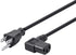 Monoprice 6ft 14AWG Right Angle Power Cord Cable w/ 3 Conductor PC Power Connector Socket (C13/5-15P) - Black...