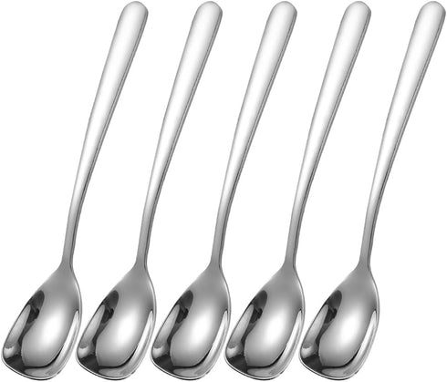 Small Square Spoons,SUS304 Stainless Steel 5.9inch Spoons for Ice Cream, Sugar,Cake,Coffee,and Desserts Set of 5...
