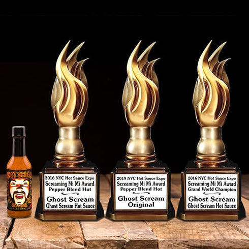 Ghost Scream Hot Sauce - "Original Flavor" (Smoky, Bold & Flavorful!) - Original Award-Winning Ghost Pepper Recipe, (5.5 Oz.)...