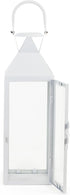 Zings & Thingz Manhattan Hanging Cable Candle Holder Lantern, Decorative Light Home Decor, 15" Tall, White...