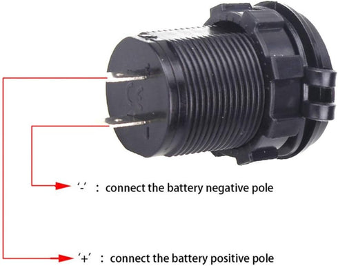 4.8A Dual USB Port Charger Waterproof Aluminum Power Outlet Fast Charge Socket for 12-24V Vehicles Boat Marine (Color : Blue)......