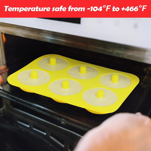 Silicone Donut Molds - Non-Stick Silicone Doughnut Pan,BPA free, Heat resistant, Dishwasher microwave safe,Perfect for baking Donut, cake, cookie,...