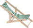 1:12 Scale Wooden Lounge Chair Miniature Dollhouse Foldable Wooden Beach Chair Chaise Longue Toys Dolls House Furniture Accessories - Dark Green...