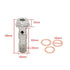 Universal M10x1.00 Stainless Steel Double Hydraulic Brake Banjo Bolt Screw Brake Fitting Adapter Universal with M10 Copper Washers, Single Banjo B...