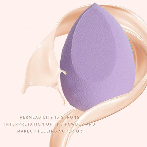 Makeup Sponges Set - Beauty sponges Blending Blenders with Holder and Egg Case, Beauty Blender,Flawless for Cream, Powder and Liquid (Purple)...