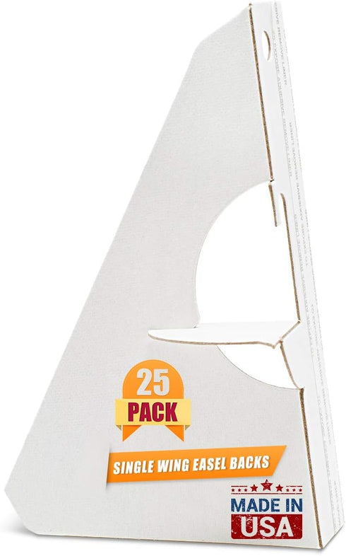 Lineco, Single Wing Self Stick Easel Back Easel Stand, Archival Acid-Free, Display Signs Pictures Brochures Posters Artwork Crafts (5", 25 Pack, W...