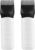 Pimoys 2 Pack Root Comb Applicator Bottle 6 Ounce, Oil Applicator for Hair Dye, Hair Oiling Bottle Applicator Brush with Graduated Scale...