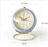 SHISEDECO Small Tableclocks Classic Non-Ticking Tabletop Alarm Clock with Backlight, Battery Operated Astronaut Deskclock with HD Glass for Living...