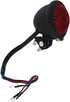 FATECIM Motorcycle Tail Rear Bates Style LED TaillIght Brake Light Stop Lamp For Harley Chopper Bobber Cafe Racer BIKE Black/Red...