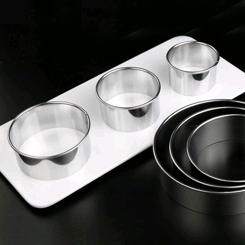 Cookie Cutters - Biscuit Cutters/Stainless Steel Dumpling Cutters/Cake Pastry Cutters/Cake Cookie Scone Cutters Molds stamps for Cooking Baking (3...