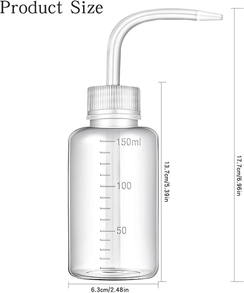 Tatoo Lash squeeze Bottle,Safety Rinse Bottle, Plastic Squeeze Medical Lab Washing Bottle (white, 150 ml)...