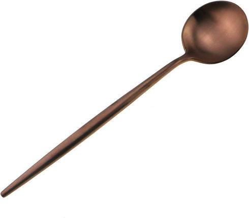 Matte Rose Gold Silverware Set,Gugrida 5-Piece 18/10 Stainless Steel Satin Finish Flatware Set,Kitchen Utensil Set,Tableware Travel Cutlery Set fo...