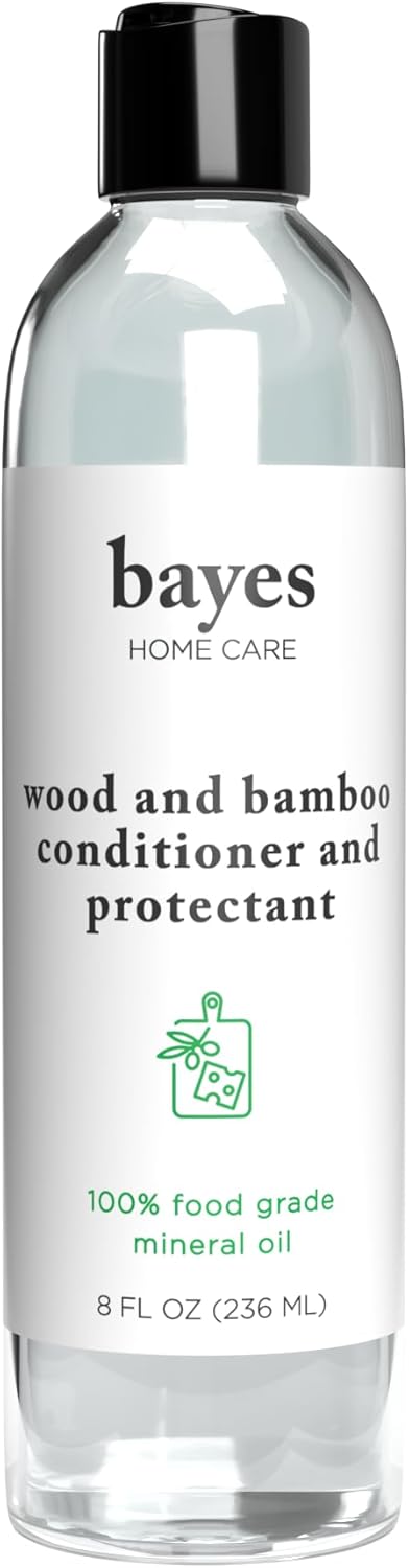 Bayes Food Grade Mineral Oil for Cutting Board - Mineral Oil Food Grade for Bamboo, Teak & Wood Conditioner and Protectant - Cutting Board Oil Foo...
