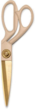 DesignWorks Ink Multipurpose Scissors with Painted Enamel Handles and Gold Stainless Steel Blades - The Good Scissors, 7.55-Inches, Taupe...