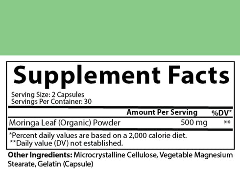 Organic Moringa, Nature’s Green Super Food Supplement, 100% Pure Leaf Powder, All-Natural Nutrient Rich Antioxidant, Body Detox and Digestive Heal...