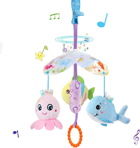 Baby Toys Stroller Toy Clip On Car Seat Toys for Infant, Babies Hanging Toy with Rattle for Toddlers Gift (Marine Animals)...