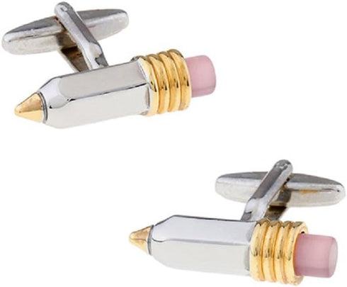 Pencil School Teacher Architect Pair Cufflinks in a Presentation Gift Box & Polishing Cloth...