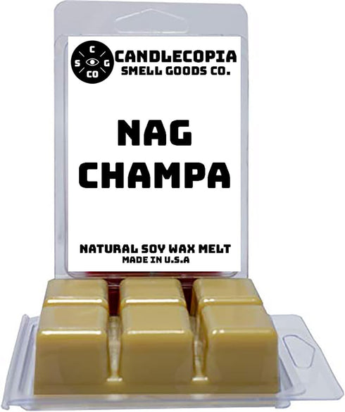 Nag Champa Strongly Scented Hand Poured Vegan Wax Melts, 12 Scented Wax Cubes, 6.4 Ounces in 2 x 6-Packs...