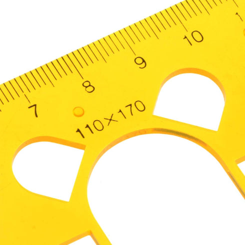 Orange Plastic House Interior Design Architecture Furniture Drafting Tool Drainage Templates Ruler...