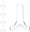 60-Degree Angle Acrylic Plate Stand, 3 Inch 5PC Clear Acrylic Display Easel, Clear Tablet Holder for Displaying,3" H x 3.125" W x 2.5" D (5 Pack)...