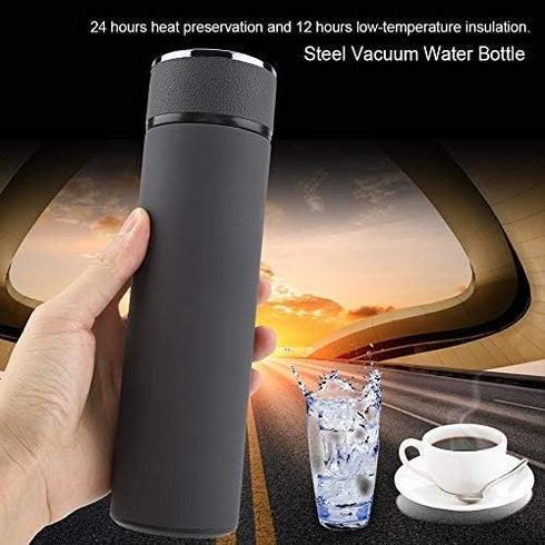 Fdit Stainless Steel Vacuum Water Bottle Tea Coffee Leak Car Office Cups(grey)...