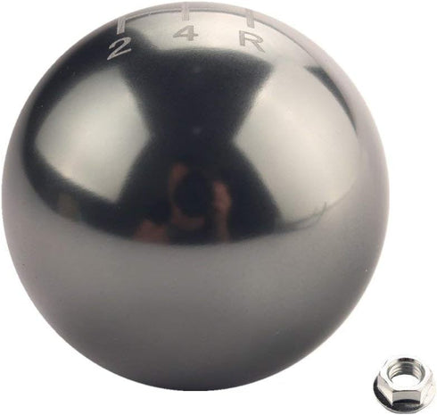 DEWHEL Round Ball Billet M12x1.25 5 Speed Short Throw Shifter Shift Knob MT Manual Gearbox Screw On Titanium...