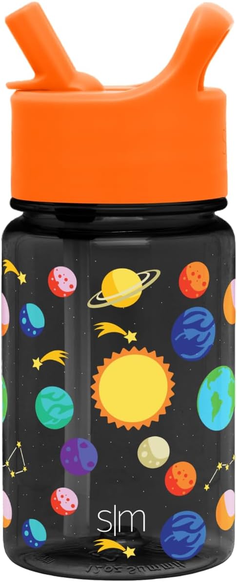 Simple Modern Kids Water Bottle Plastic BPA-Free Tritan Cup with Leak Proof Straw Lid | Reusable and Durable for Toddlers, Boys | Summit Collectio...