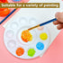 15 Pack Paint Tray Palettes for Kids, Plastic White Palettes for Students, Paint Holder, Paint Supplies...