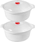2 PCS Microwave Bowls with Lids Ramen Cooker Soup Bowls with Handls Microwave Dishes Microwave Noodle Cooker Microwave Cookware for Office, Colleg...