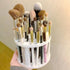 49 Holes Paint Brush Holder Stand-Artist Paint & Makeup Brushes Holder for Pens, Pencils or Small Tools (Black)...