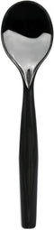 Party Essentials Disposable Heavy Duty Plastic Serving Utensils for Buffets Events Parties, 9-Count 10" Spoons, Black...