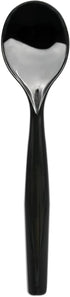 Party Essentials Disposable Heavy Duty Plastic Serving Utensils for Buffets Events Parties, 9-Count 10" Spoons, Black...