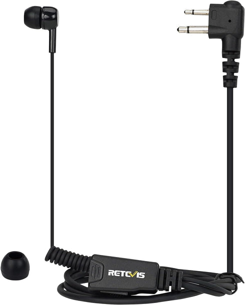 Retevis in-Ear Two-Way Radio Headset with Mic,Coil Tube, Compatible with Motorola CP100D CP185 CP200 CP200D GP300 GP2000 Mag ONE BRP40 A8 HYT TC61...