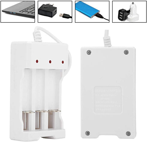 Portable Universal Rechargeable 3.6V Three Slots AA and AAA Battery Smart Charger......